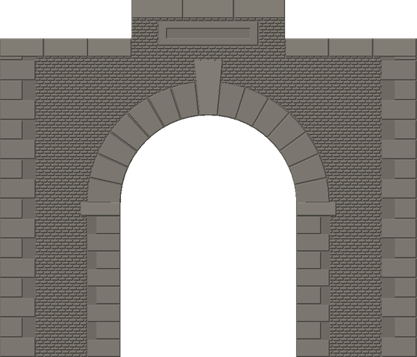 Woodville stone-arch tunnel portal, N scale